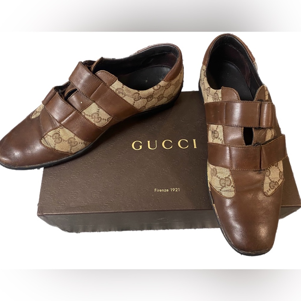 Gucci Men's GG Guccissima Leather and Canvas Low-Top Sneaker